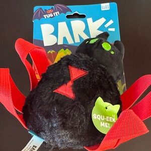 Bark Black and Red Bat Squeaky Toy